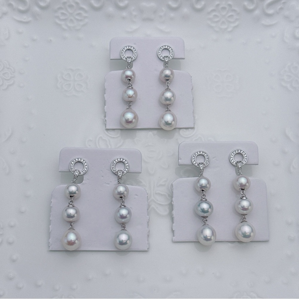 E87 S925 High Quality Freshwater Pearl  Earrings